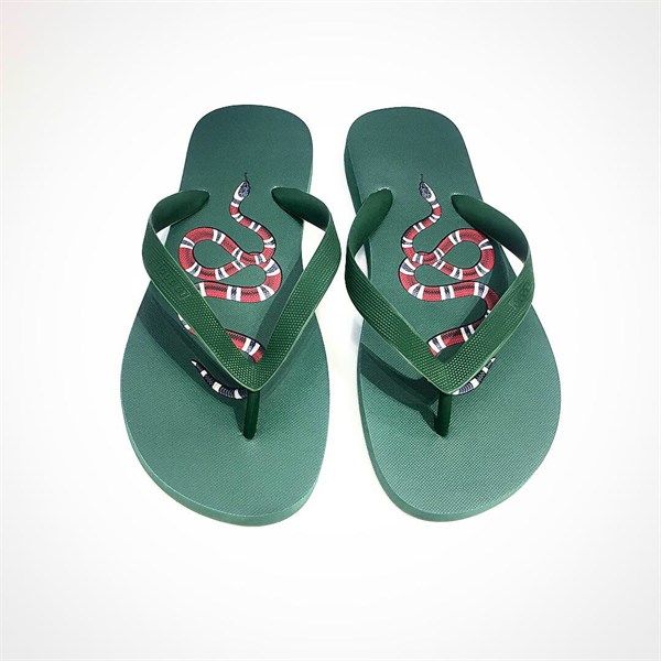  Dép Gucci Xanh In Rắn 