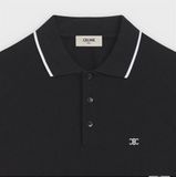  Polo Celine Đen Thêu Logo Ngực 2X136043F38Aw 