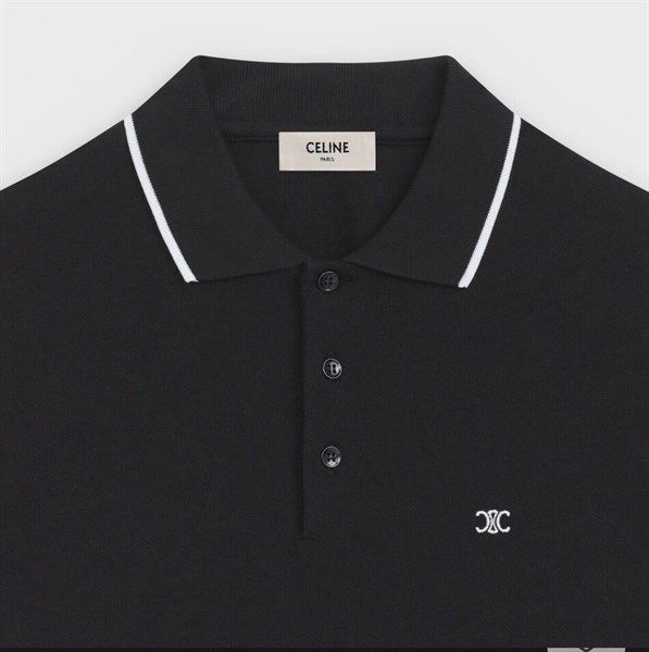  Polo Celine Đen Thêu Logo Ngực 2X136043F38Aw 