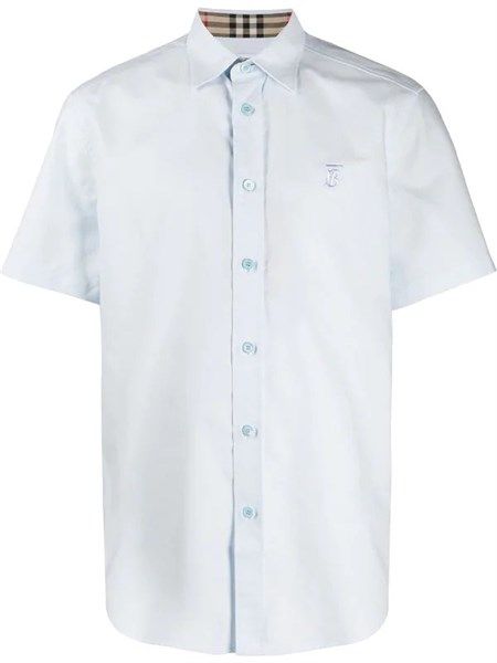  Sơ Mi Burberry Tb Cộc Tay Xanh Nhạt 8025611 