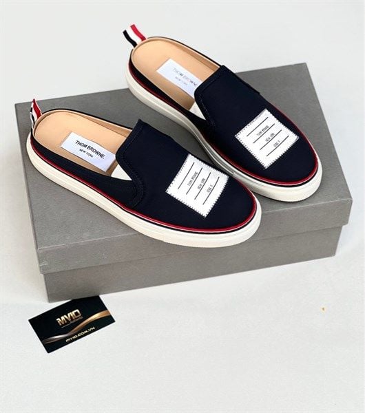  Slip On Thom Browne Navy Đạp Gót MFL025B 00249 282 