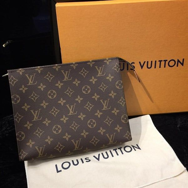  Clutch Louis Vuitton Nâu Vân Monogram 