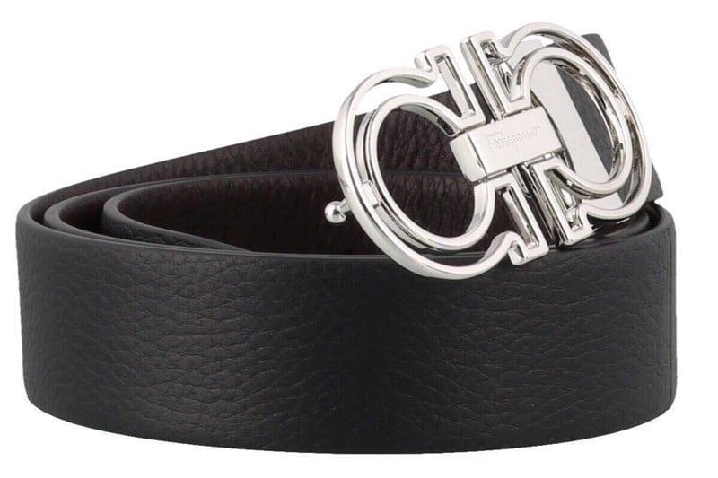  Belt Salvatore 2 Mặt Đen Nâu 67A197 