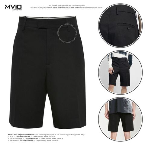  Short Vải Alexander Mcqueen Đen Trơn 735156 QUS01 