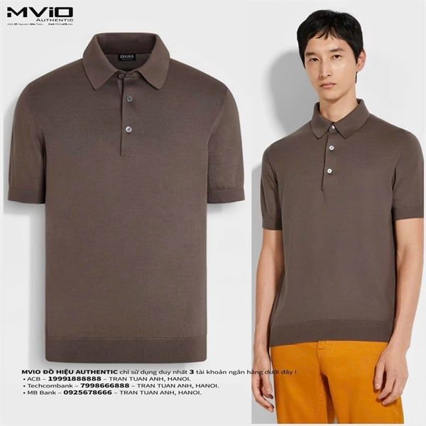  Polo Zegna Nâu Dệt Kim UFC90A9 C32 