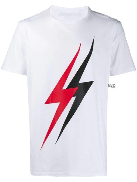  Phông Neil Barret Trắng Sét Đỏ Đen Pbjt546S 1116 