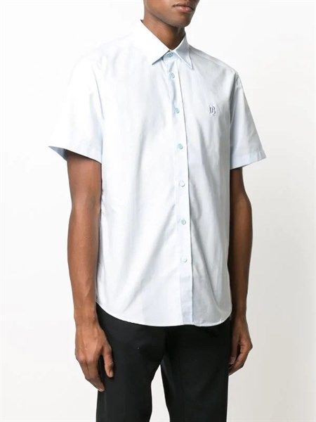  Sơ Mi Burberry Tb Cộc Tay Xanh Nhạt 8025611 