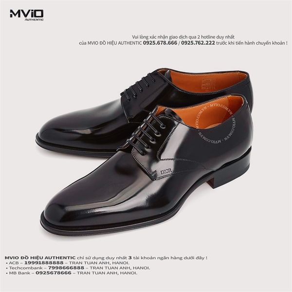  Loafer Dior Buộc Dây Đen Pha Đỏ Mun 3DE305YON701 