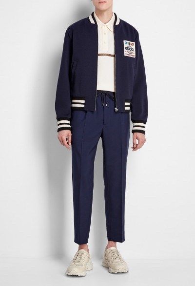  Bomber Gucci World Wide Xanh Đen 598731 Zapu 