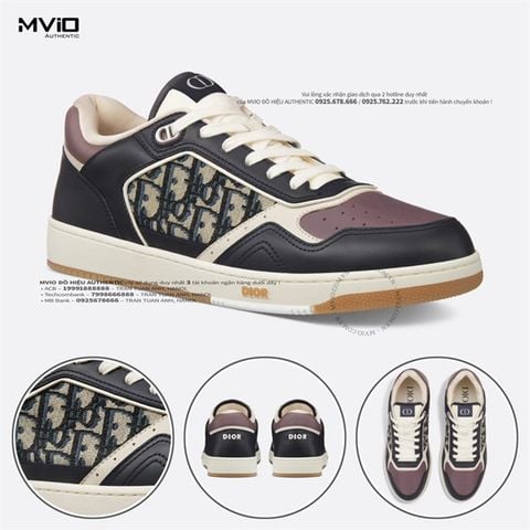  Sneaker Dior B27 Xanh Navy Mix Vân Oblique 3SN272ZIR56740 