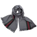 Khăn Gucci Xám Tro Vạt Cờ 544620 4G704 1266 