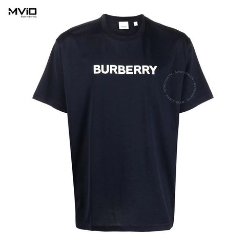  Phông Burberry Navy Chữ Ngực Trắng 8038141 