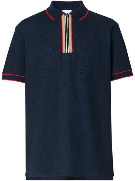 Polo Burberry Navy Cổ Sọc 8034074 