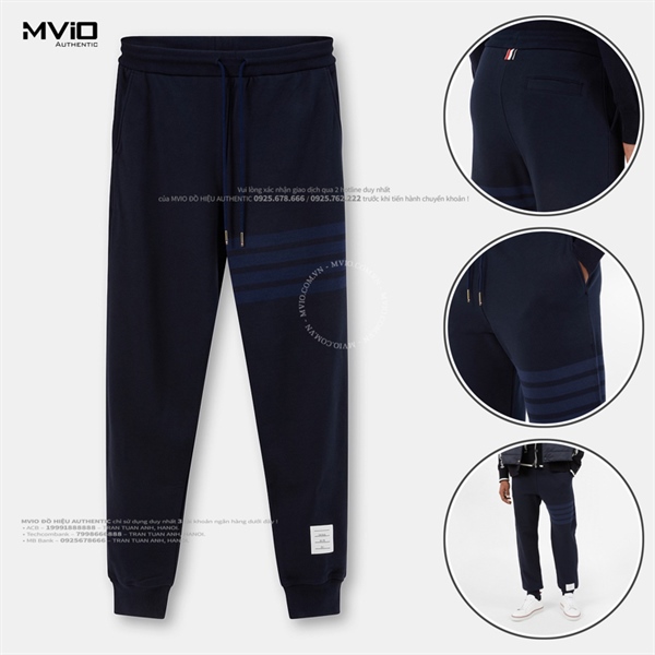 Quần Nỉ Thom Browne Navy Viền Ống MJQ008A 06910 415