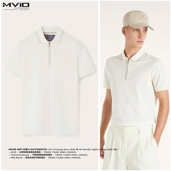  Polo Loro Piana Be Khoá Zip Cổ FAI0736 1000 