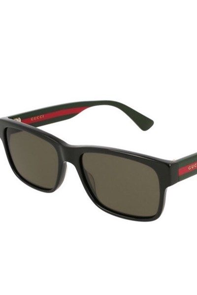  Kính Gucci Đen Gọng Cờ Xanh Lá Mắt P Gg0340S 