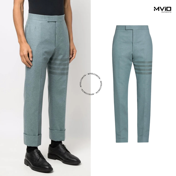  Quần Vải Thom Browne Xanh Pantaloni MTC001A06393 420 