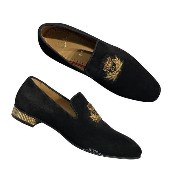  Loafer Louboutin Đen Nhung Colonna 