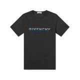  Phông Givenchy Đen Thêu Chữ Nhung Xanh Bm70Uy3002-012 