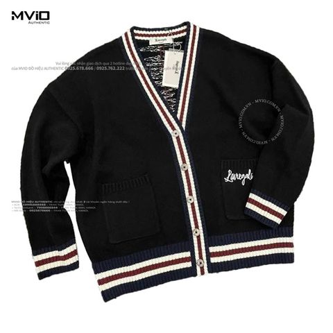  Khoác Cardigan Liuregali Đen Viền Trắng Nâu LRG22FW15BBY 