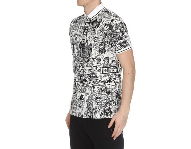  Polo Dolce Trắng Hình Người Đen Fs761 Hwz88 