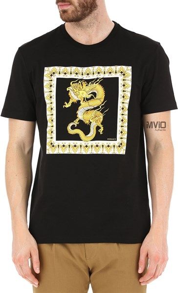 Phông Versace Đen Rồng Vàng A83583 A230782 