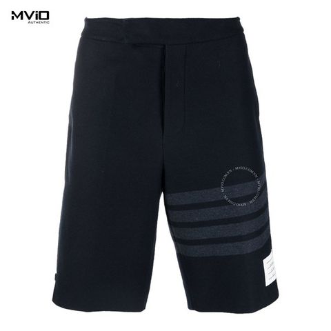  Quần Short Thom Browne Navy Viền Ống MJQ0159A 06772 035 