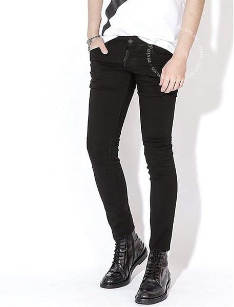  Jean Dsquared2 Đen Khóa Trắng Dáng Cleament S71Lb0021 