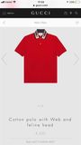  Polo Gucci Đỏ Thêu Cổ Hổ 545714 Xjagu 6057 
