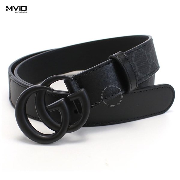 Belt Gucci Đen Mặt GG Đen Vân Mono 700341 HUHV5