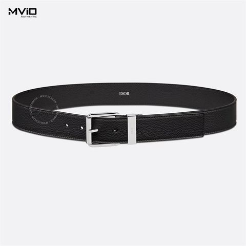  Belt Dior Đen Khoá Bạc 433PLYMJ 00N100 