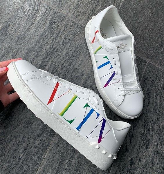  Sneaker Valentino Trắng Chữ Màu Tv830Y2 