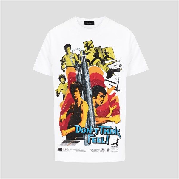  Phông Dsquared2 Trắng Bruce Lee Nhỏ S71Gd0902 