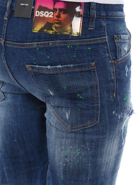  Jean Dsquared2 Xanh Skinny Vẩy Sơn S74Lb0517 