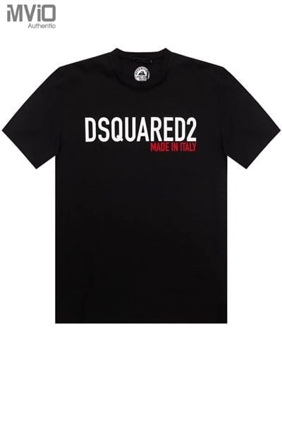  Phông Dsquared2 Đen Chữ Made In Italy Màu Đỏ 2021 