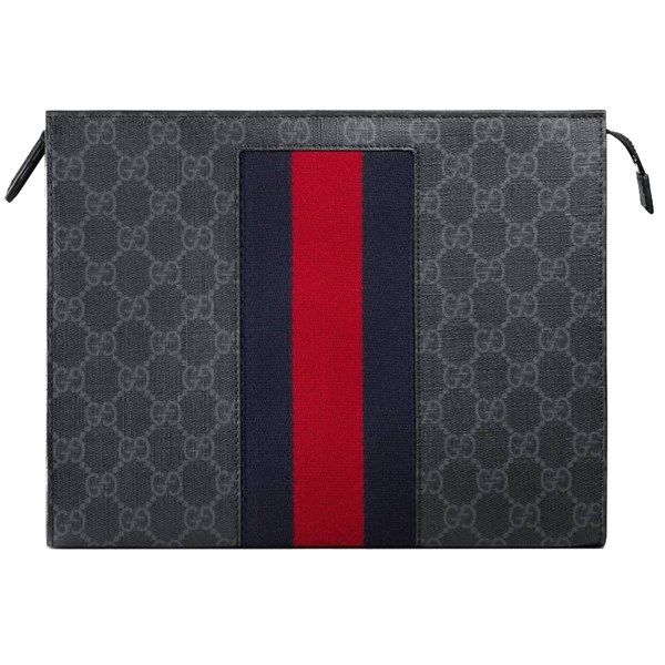  Clutch Gucci Supreme Black Pouch 