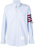  Sơ Mi Thom Browne Xanh 4 Sọc Đỏ Mwl299T 00139 