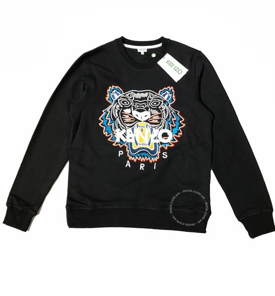  Áo Nỉ Kenzo Đen Hổ Xanh Cam 5Sw001 4Xp99 