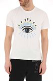  Phông Kenzo Trắng In Mắt Xanh 
