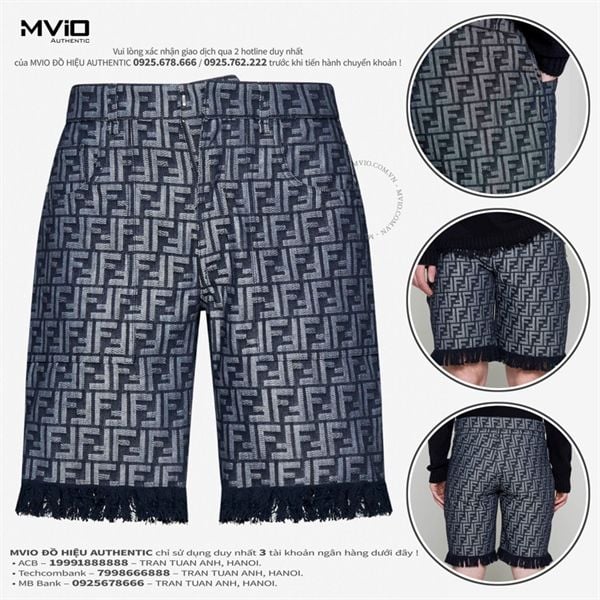  Short Fendi Xanh Denim FF FLP3C7AM23 