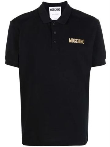  Polo Moschino Đen Chữ Ngực Gold 247430962 