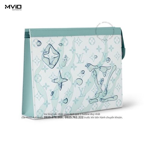  Clutch Louis Vuitton Voyage Xanh Ngọc Monogram Hoa M22763 