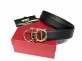  Belt Salvatore Gold Mặt Đen-Nâu 