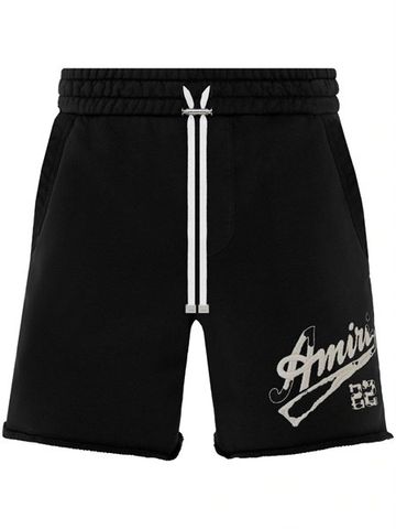  Short Amiri Đen Chữ Trắng SS2MJG008 