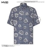  Sơ Mi Dior X Tears Cộc Tay Lụa Xám Vân Oblique 193C545A5931 