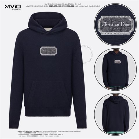  Len Dior Hoodie Navy Tag Ngực Trắng 313M658AT474 588 