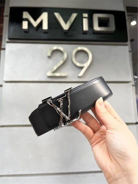  Belt Louis Vuitton Đen Logo Lv Xoắn M0538 