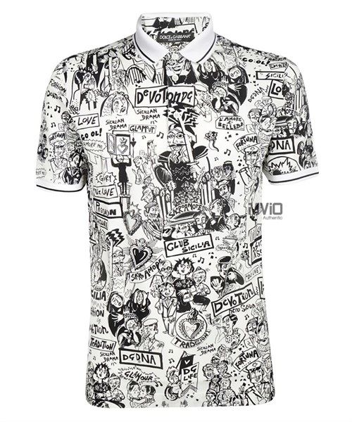  Polo Dolce Trắng Hình Người Đen Fs761 Hwz88 