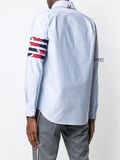  Sơ Mi Thom Browne Xanh 4 Sọc Đỏ Mwl299T 00139 