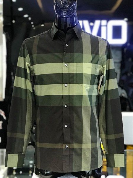  Sơ Mi Burberry Dài Tay Xanh Lá 8011386 
